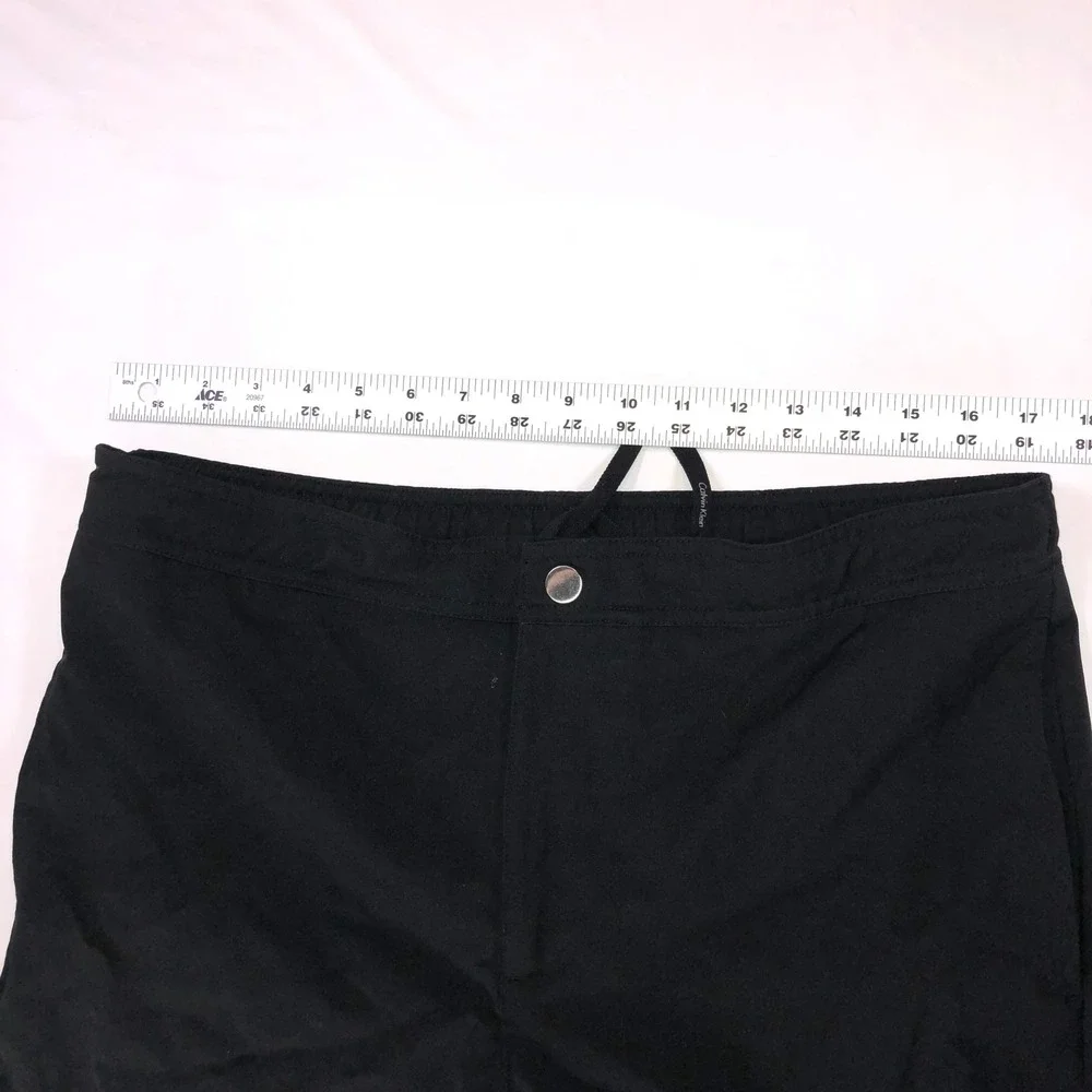 Calvin Klein Mens Black Swim Trunks Mesh Lined Board Shorts Size Medium RN54163